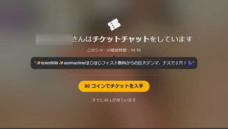 チケットチャット（有料）の画面イメージ